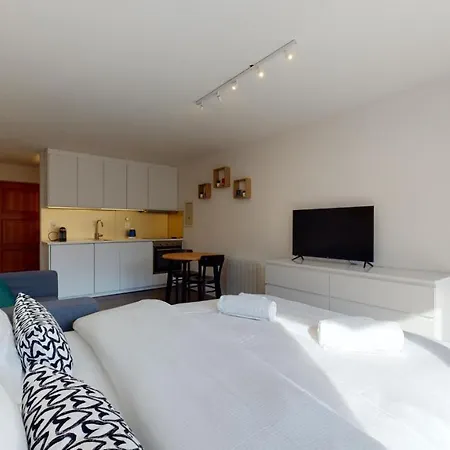 Modern Studio With A Large Sunny Terrace In Ovronnaz 公寓